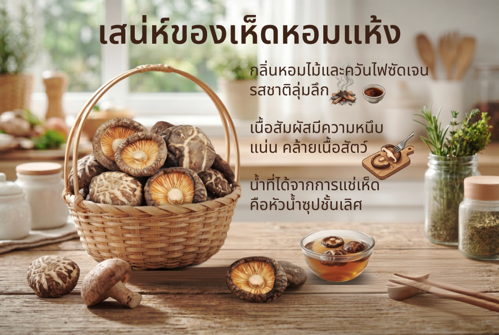 เสน่ห์ของเห็ดหอมแห้ง