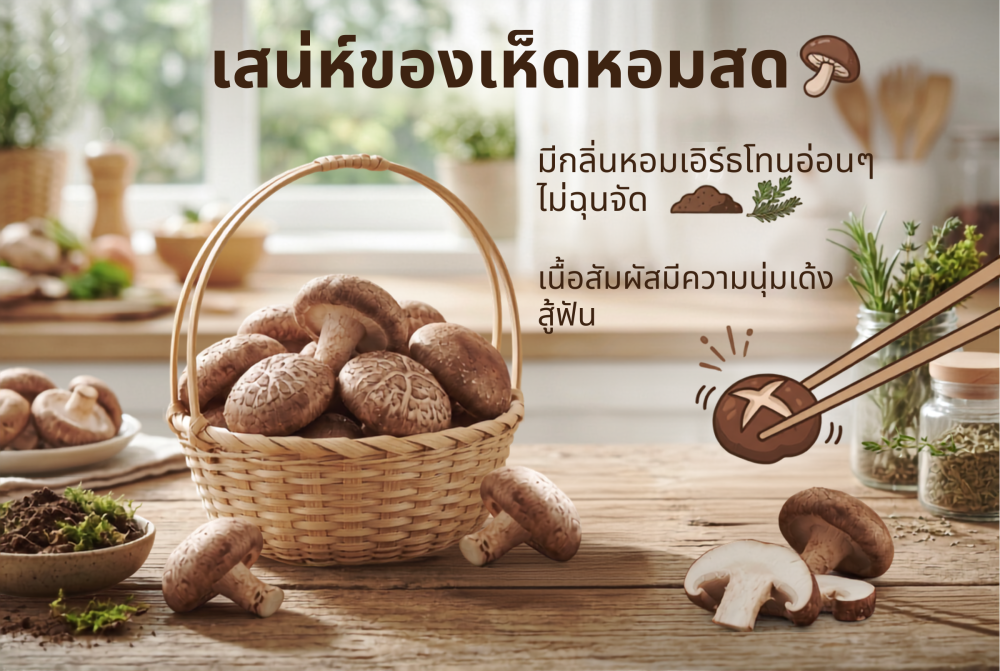 เสน่ห์ของเห็ดหอมสด