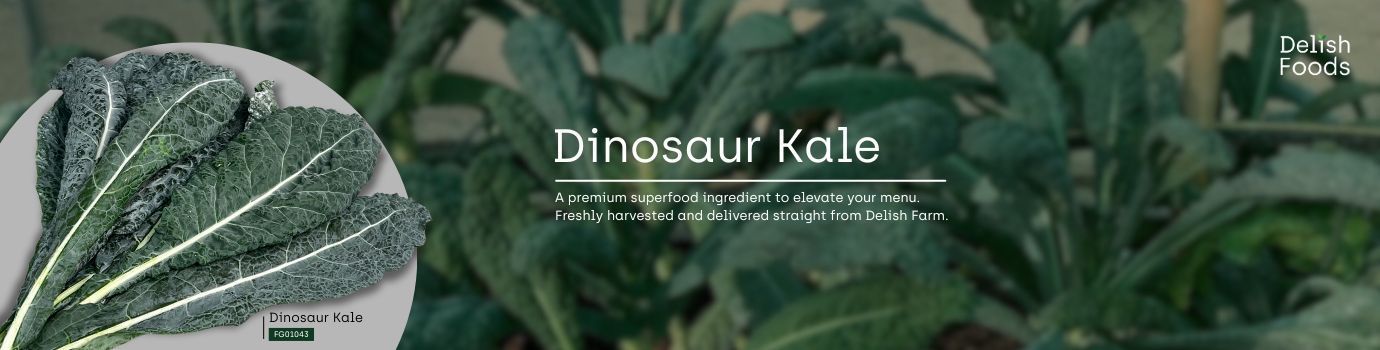คะน้าไดโนเสาร์ (Dinosaur Kale) ซุปเปอร์ฟู้ด ยกระดับเมนูร้านอาหาร จากเดลิชฟาร์ม