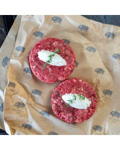 เบอร์เกอร์เนื้อดรายเอจ Dry Aged Angus Beef Burger (4x125g)